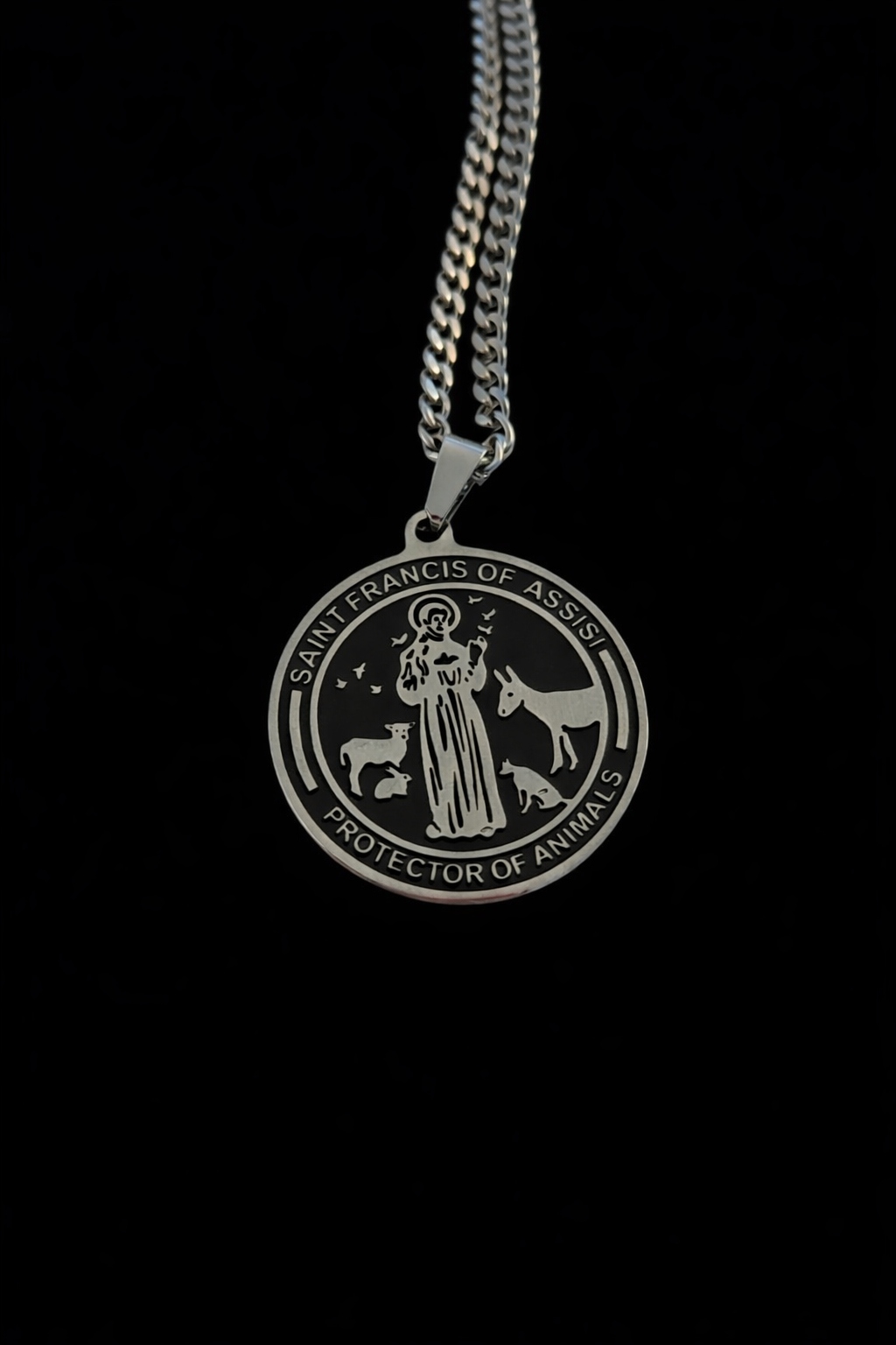 Saint Francis of Assisi Pendant Necklace - Protector of Animals