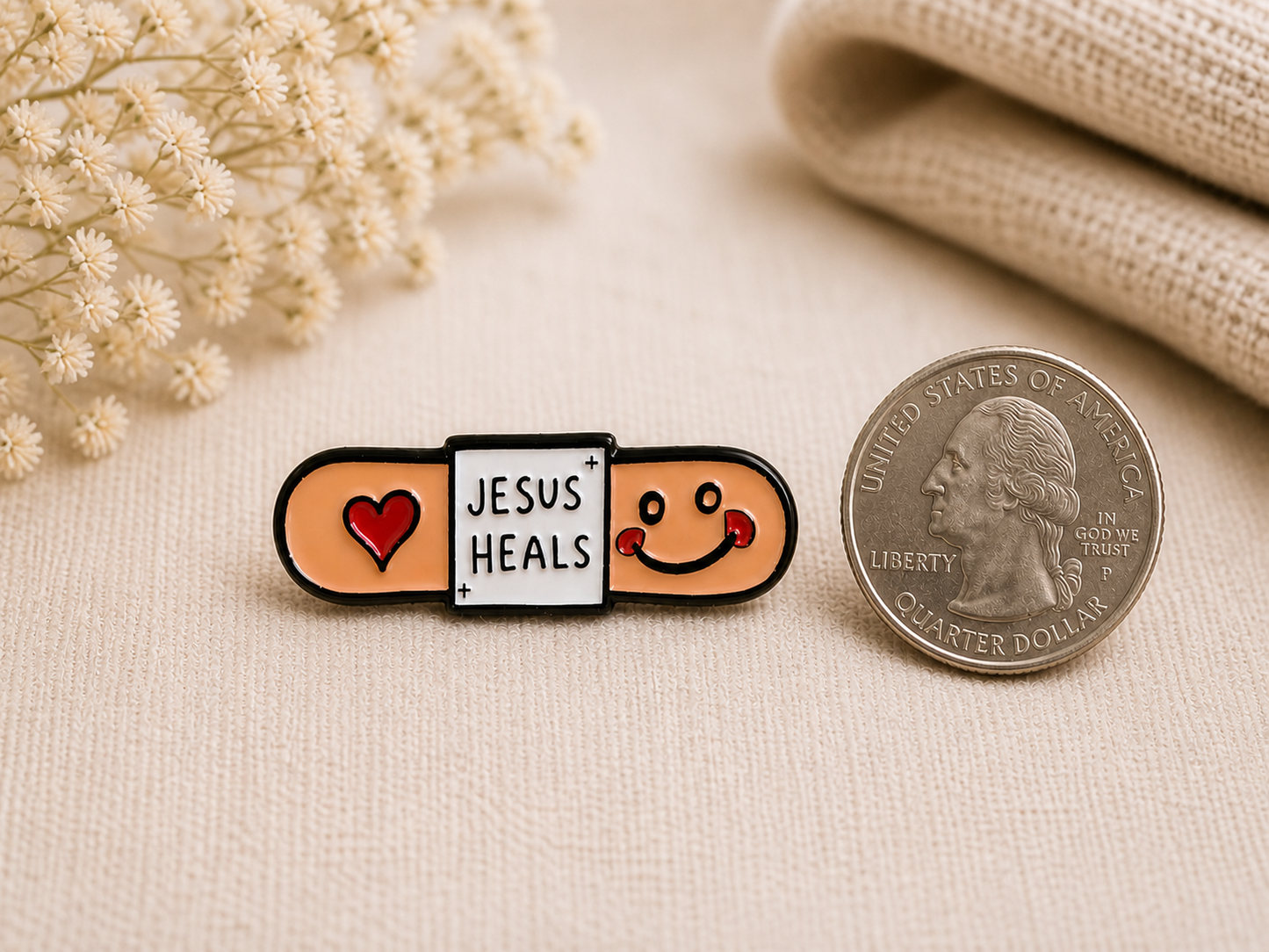 Jesus Heals Pin • Faith & Comfort Reminder