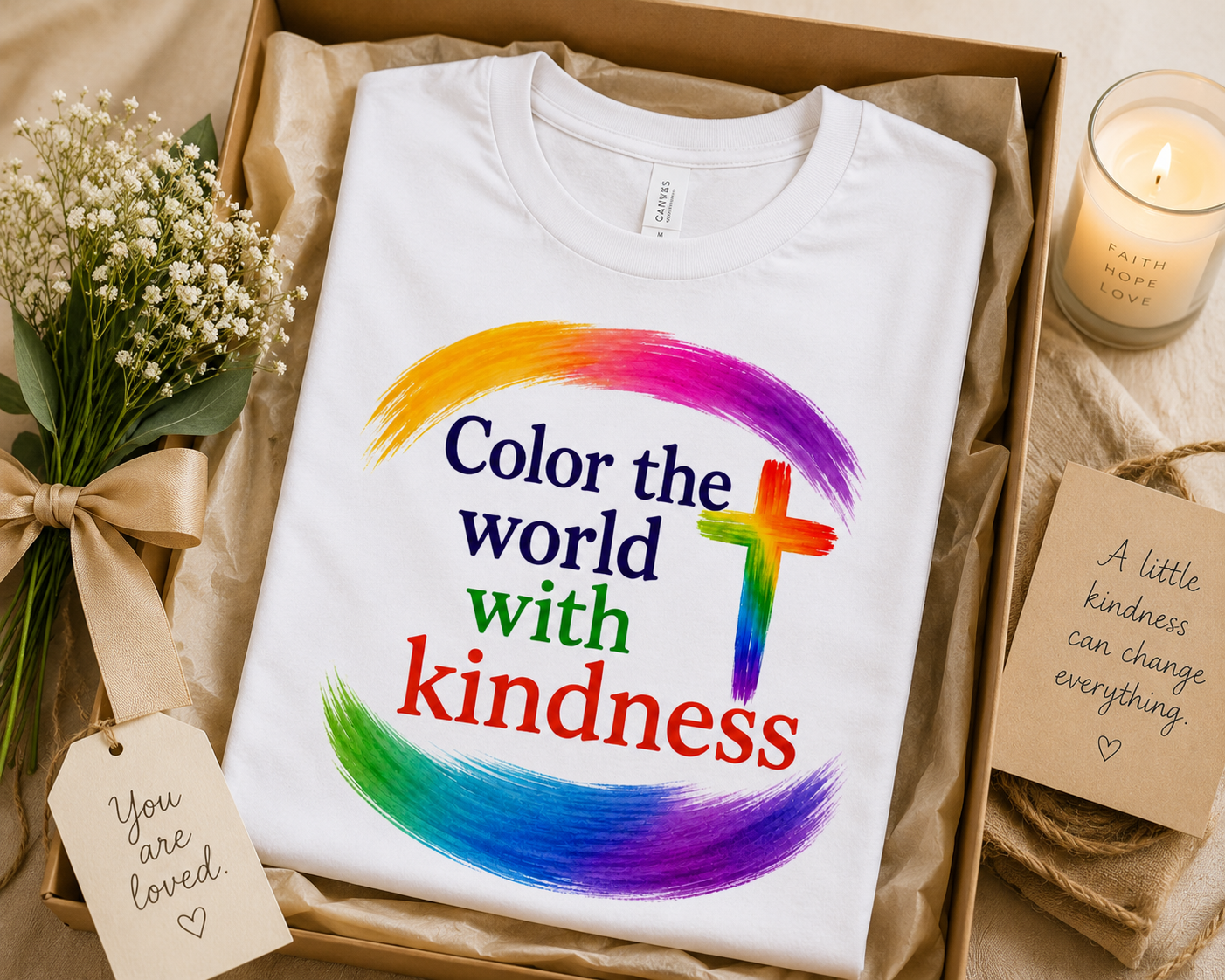 Color the World with Kindness T-Shirt / Sweatshirt • Christian Encouragement Tee