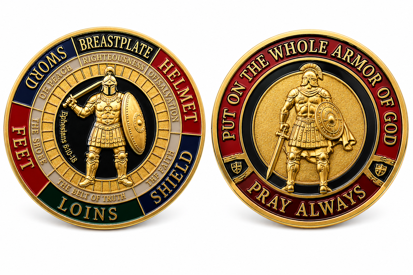 Armor of God Prayer Coin | Put On The Full Armor of God