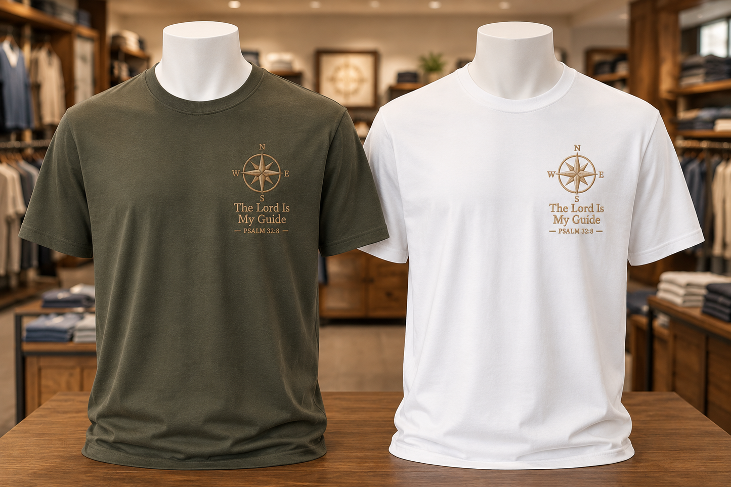 The Lord is My Guide Premium Embroidered Shirt