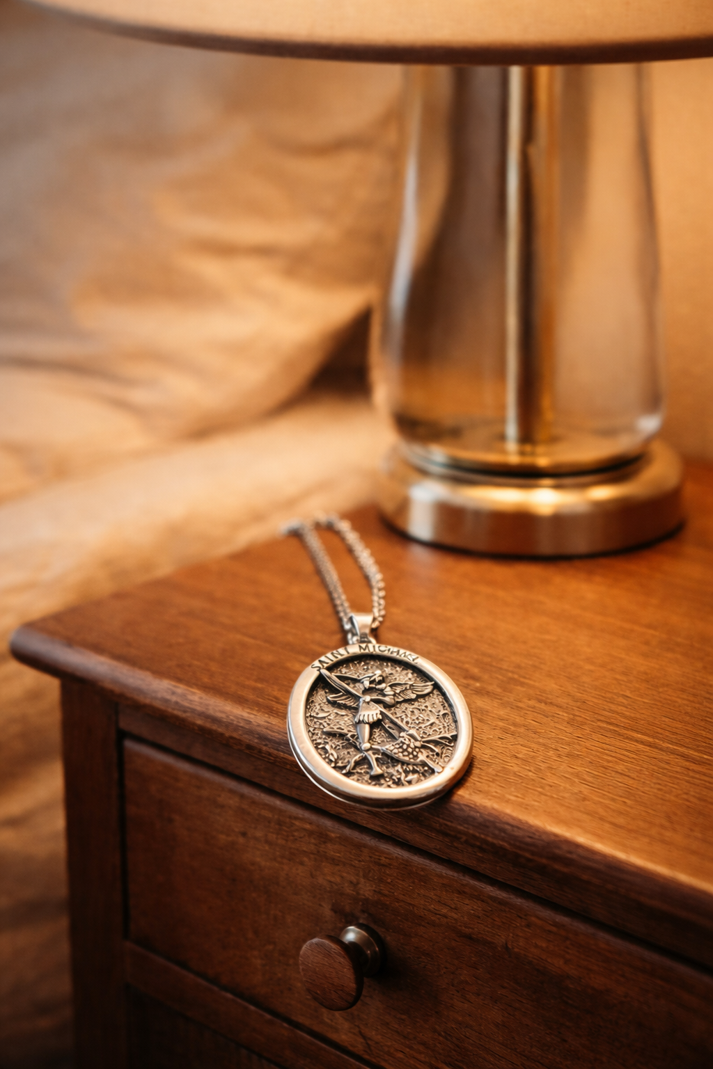 Saint Michael Medal Necklace (Large)