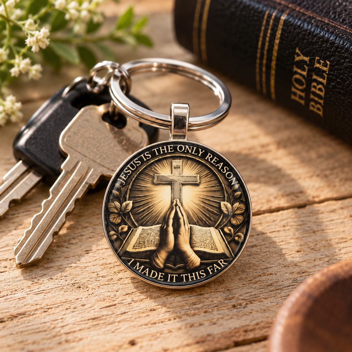 Jesus Is the Reason Christian Keychain
