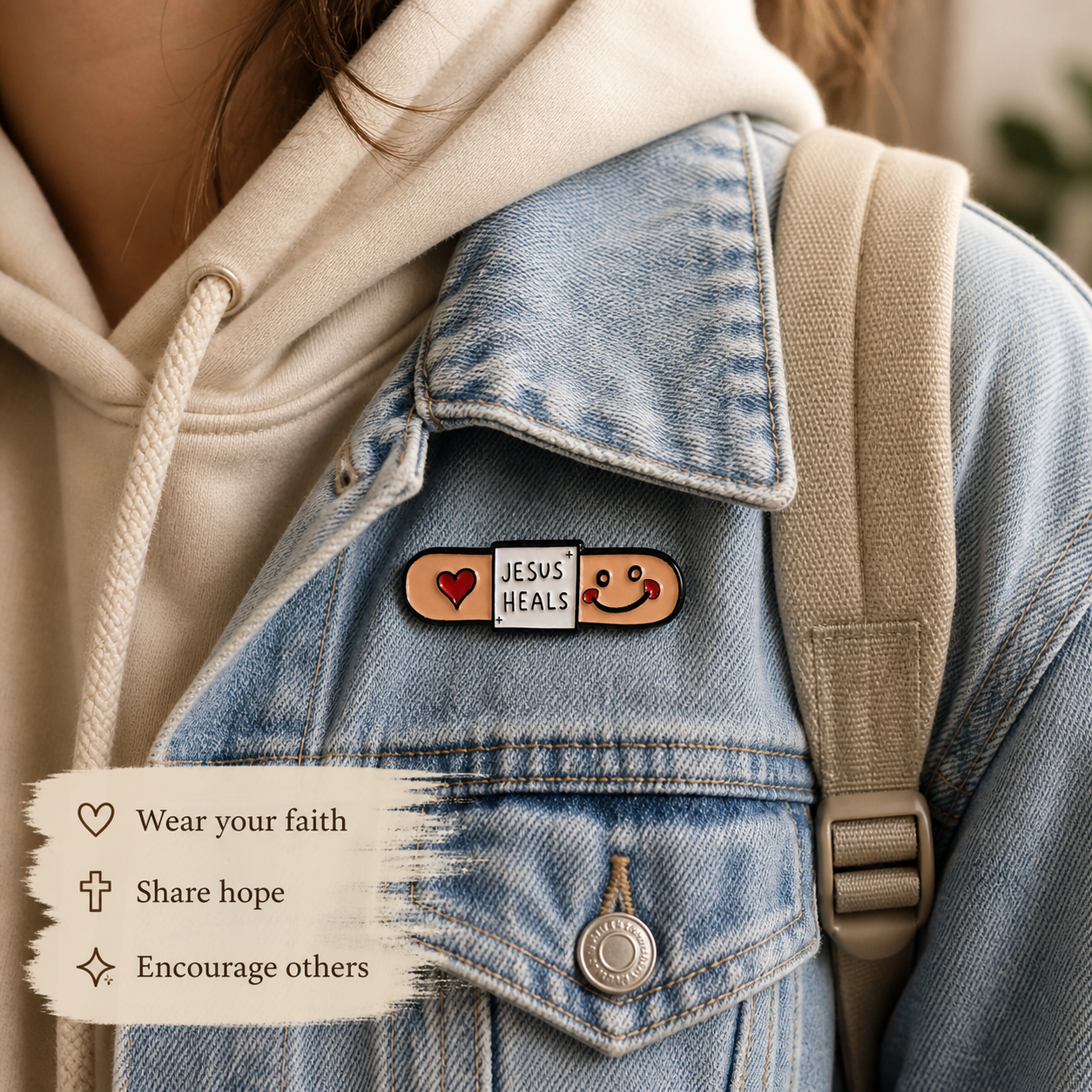 Jesus Heals Pin • Faith & Comfort Reminder