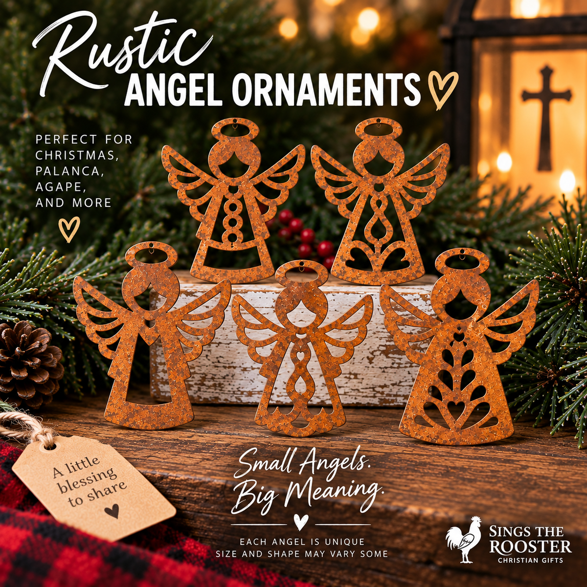 Rustic Angel Ornament – A Little Blessing to Share