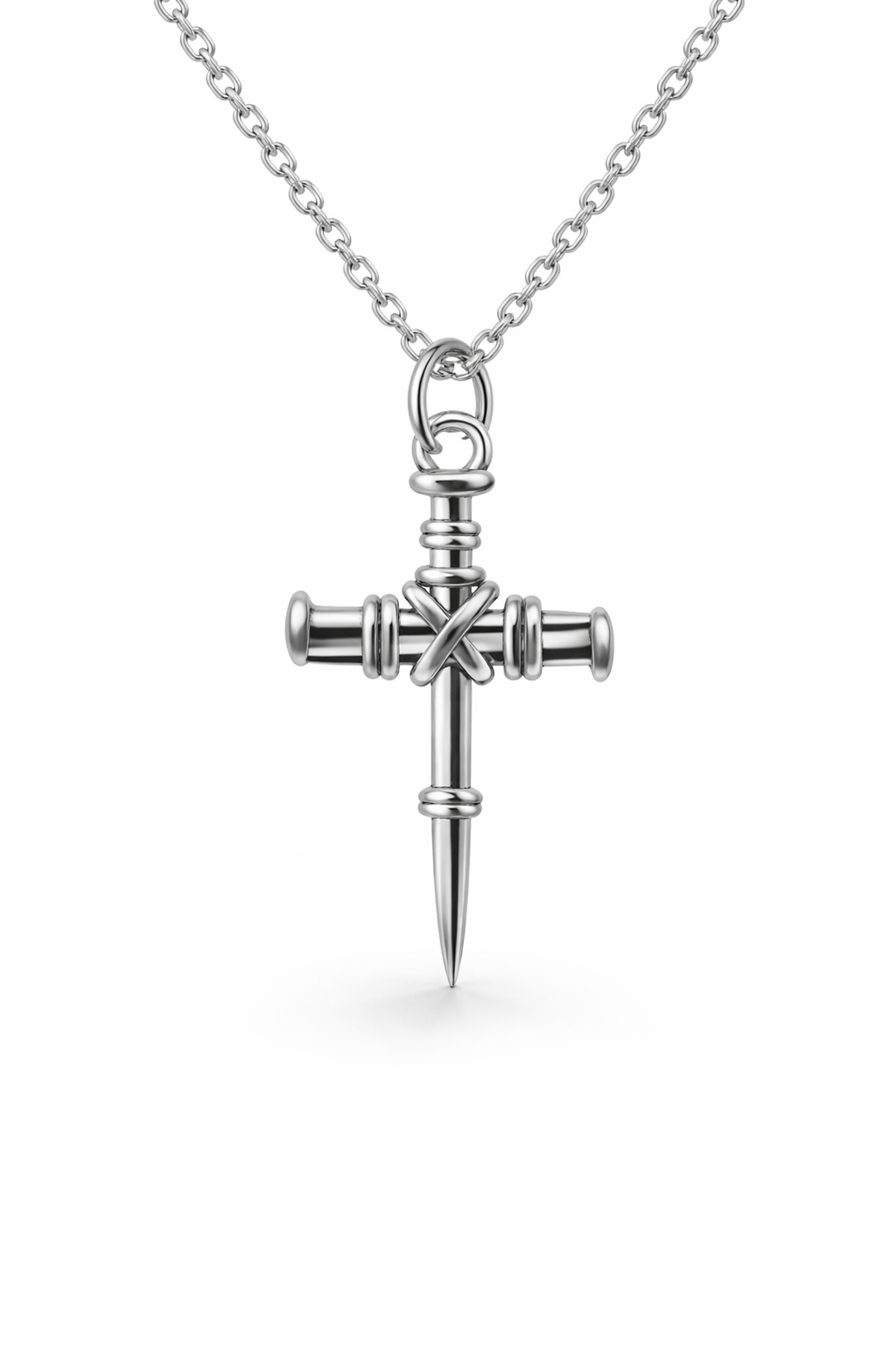Three-Nail Cross Pendant Necklace - Christian Jewelry