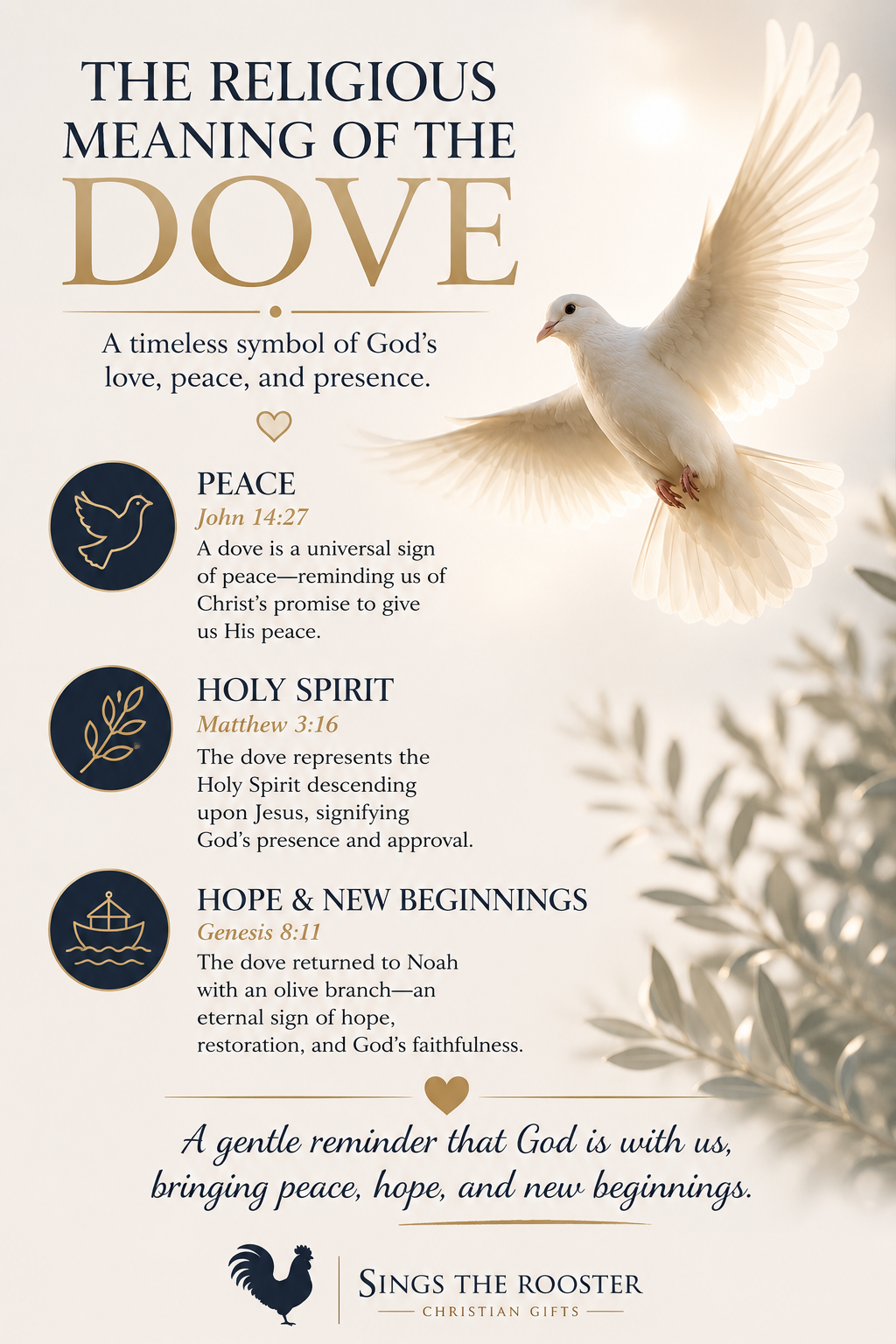 Dove of Peace Pin – Holy Spirit Symbol