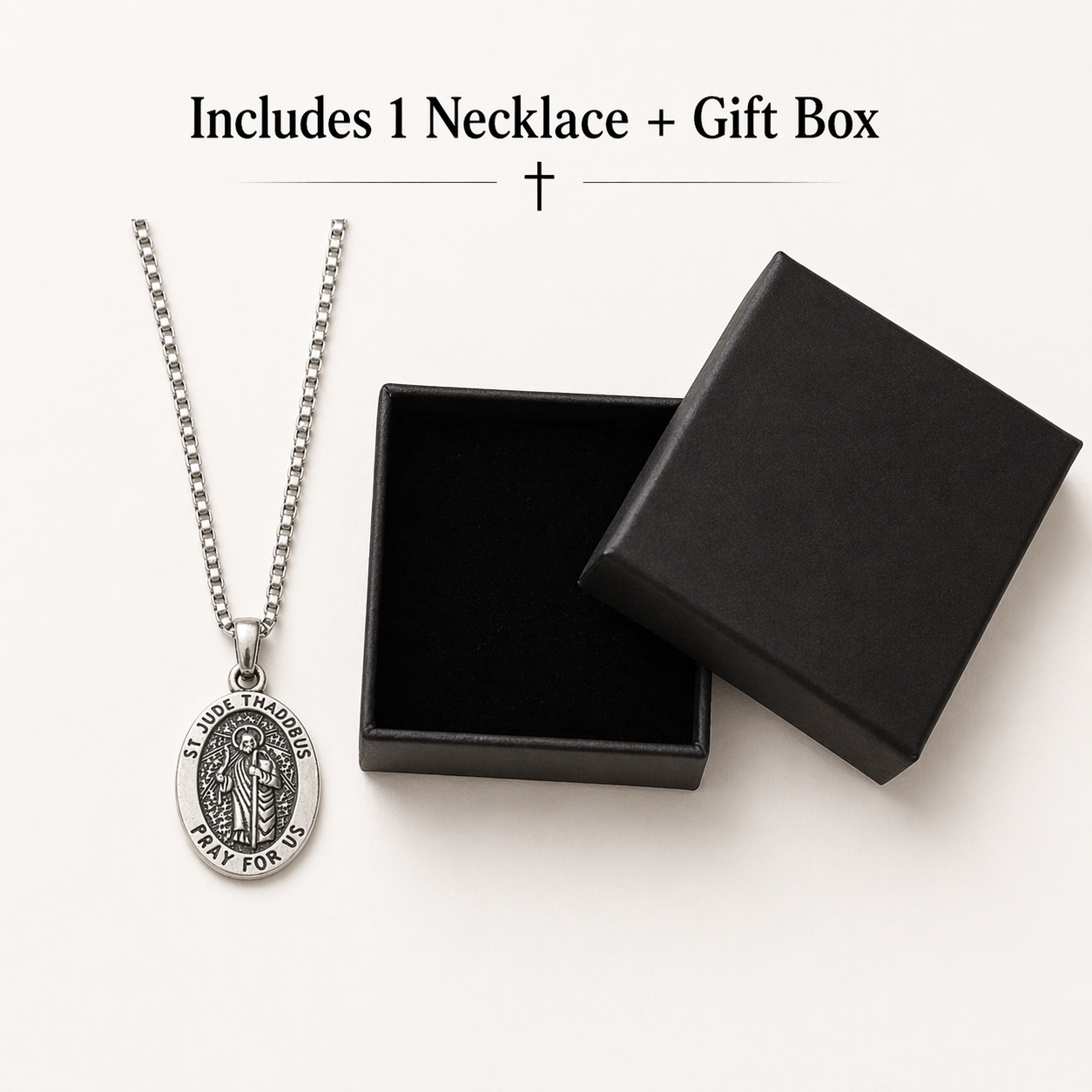 St. Jude Thaddeus Medal Necklace – Patron Saint of Hope