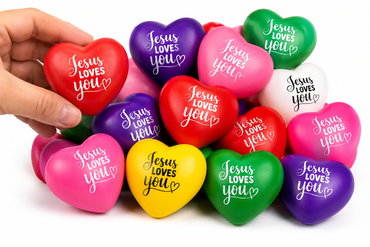 Jesus Loves You Stress Hearts – Christian Encouragement Gift