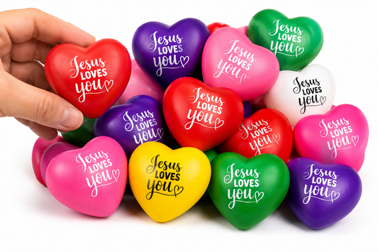 Jesus Loves You Stress Hearts – Christian Encouragement Gift