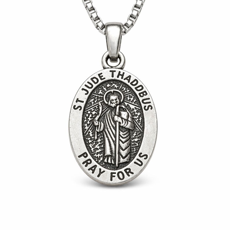 St. Jude Thaddeus Medal Necklace – Patron Saint of Hope