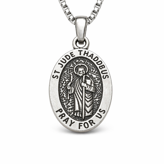 St. Jude Thaddeus Medal Necklace – Patron Saint of Hope
