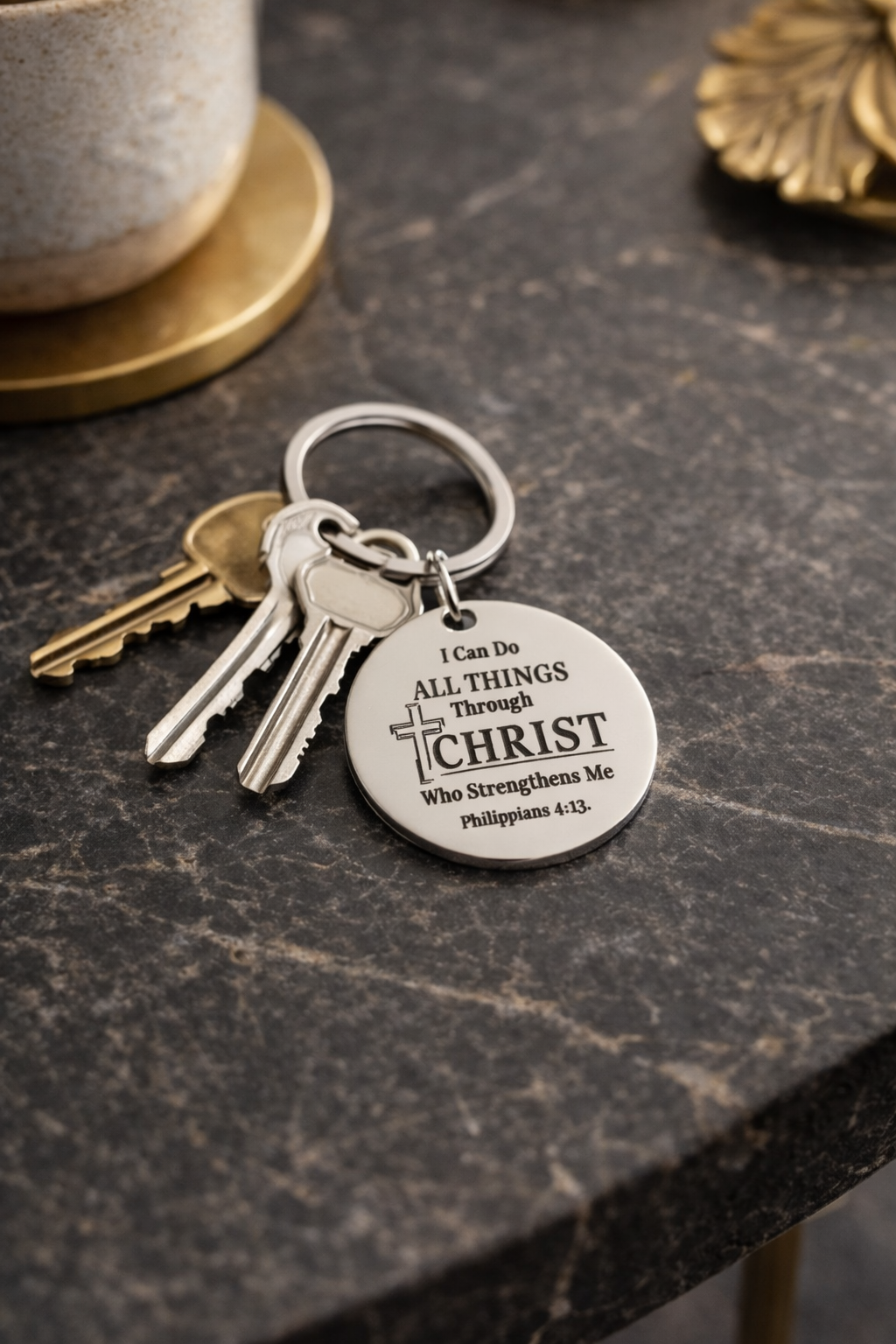 I Can Do All Things Through Christ Keychain – Philippians 4:13