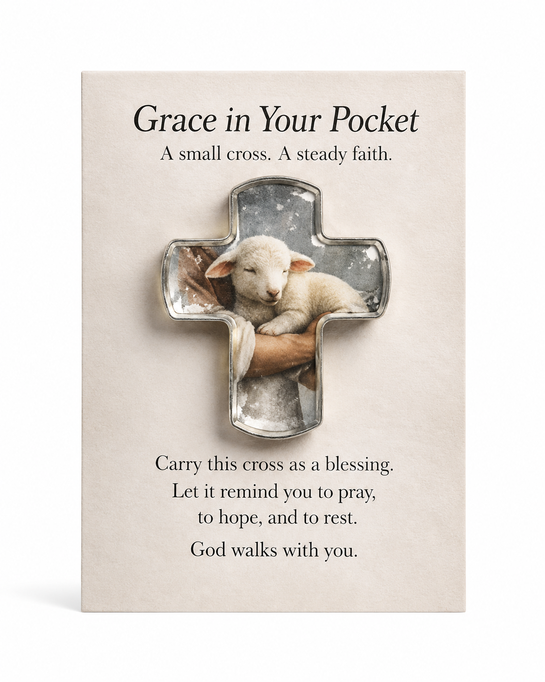 Grace in Your Pocket Cross | Christian Pocket Cross Encouragement Gift
