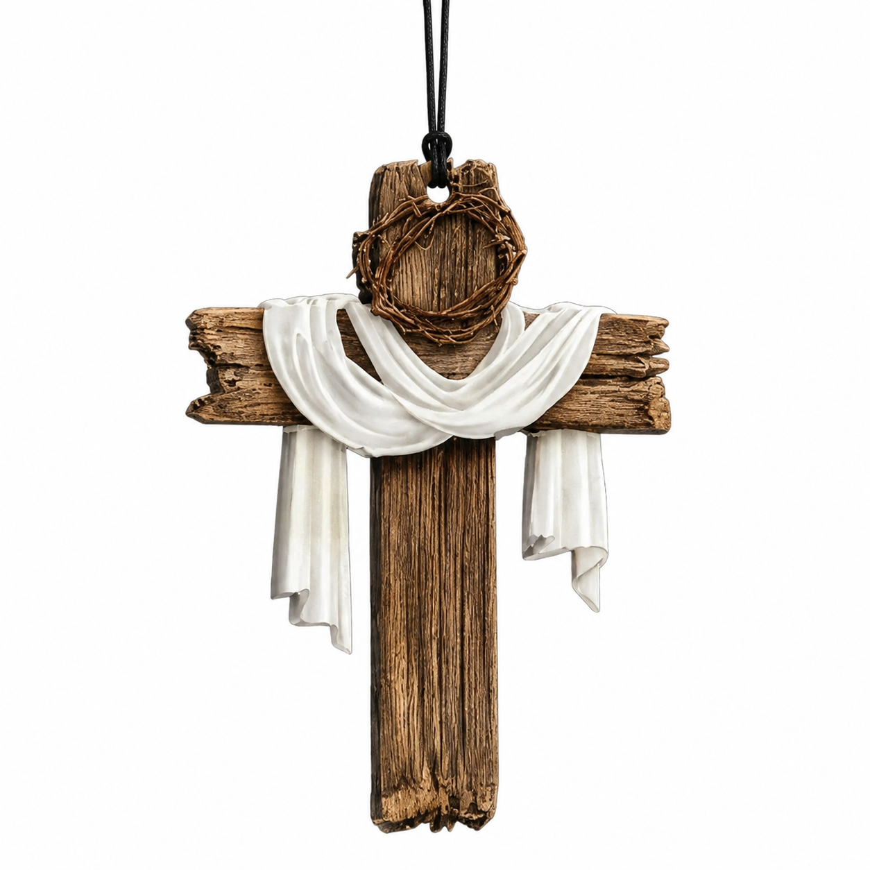 Rustic Cross Rearview Mirror Hanger
