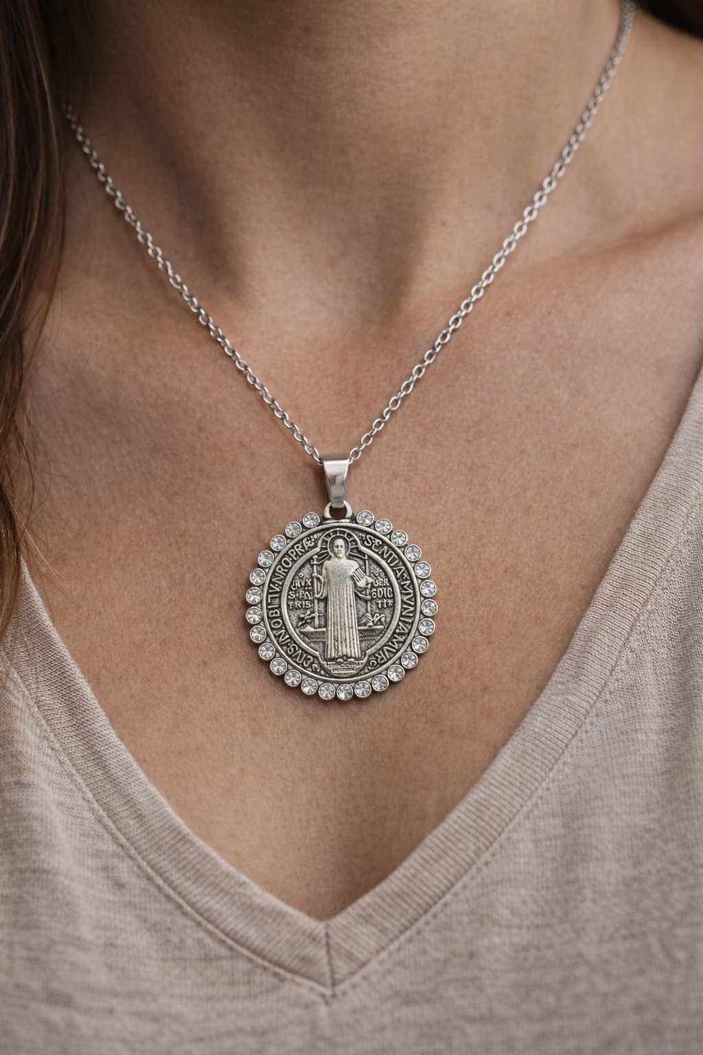 St. Benedict Medal Necklace – Faith & Protection Gift