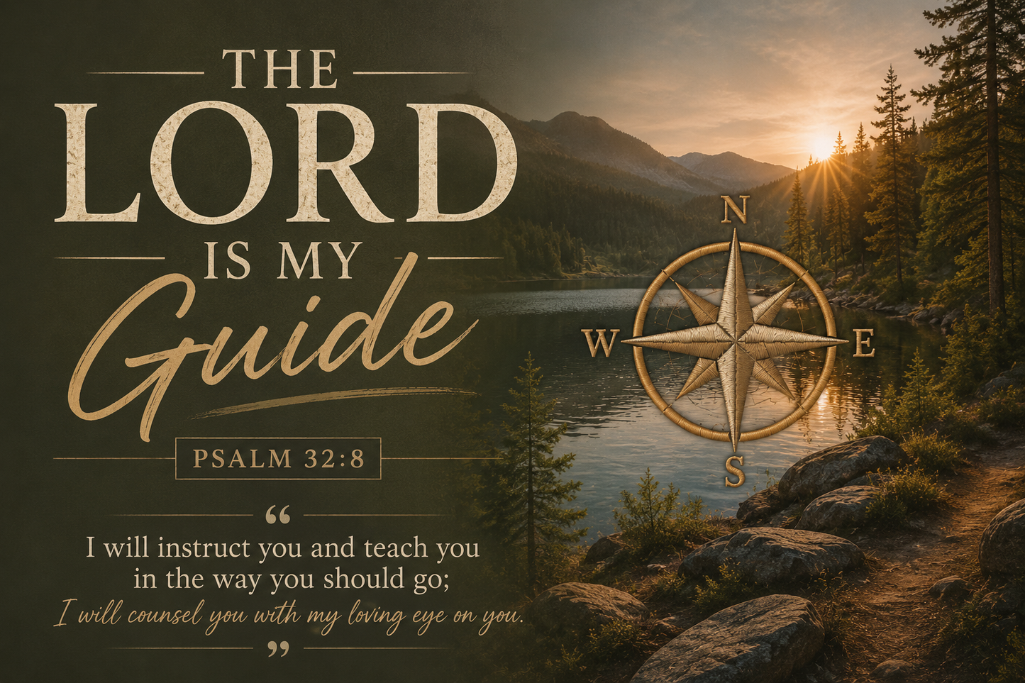 The Lord is My Guide Premium Embroidered Shirt