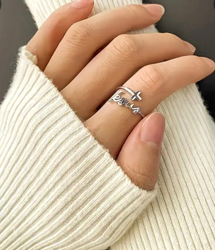 Jesus & Cross Ring