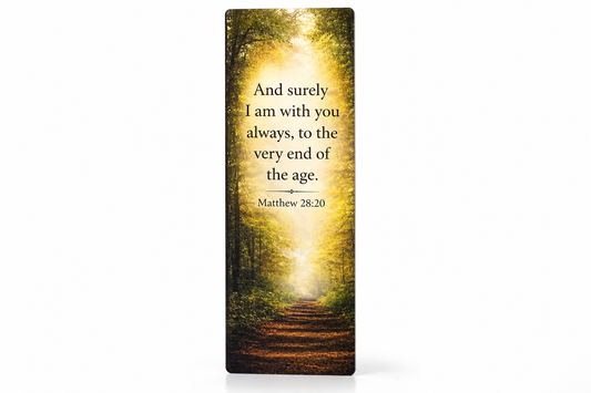 Matthew 28:20 Christian Bookmark | I Am With You Always Laminated Bookmark