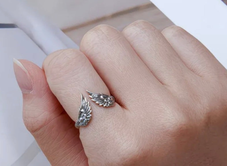 Isaiah 40:31 Inspired Angel's Wings Ring