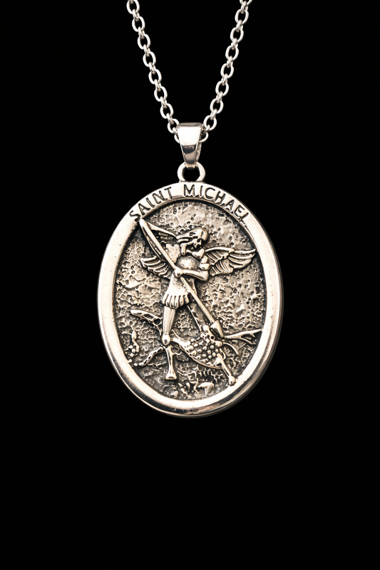 Saint Michael Medal Necklace (Large)