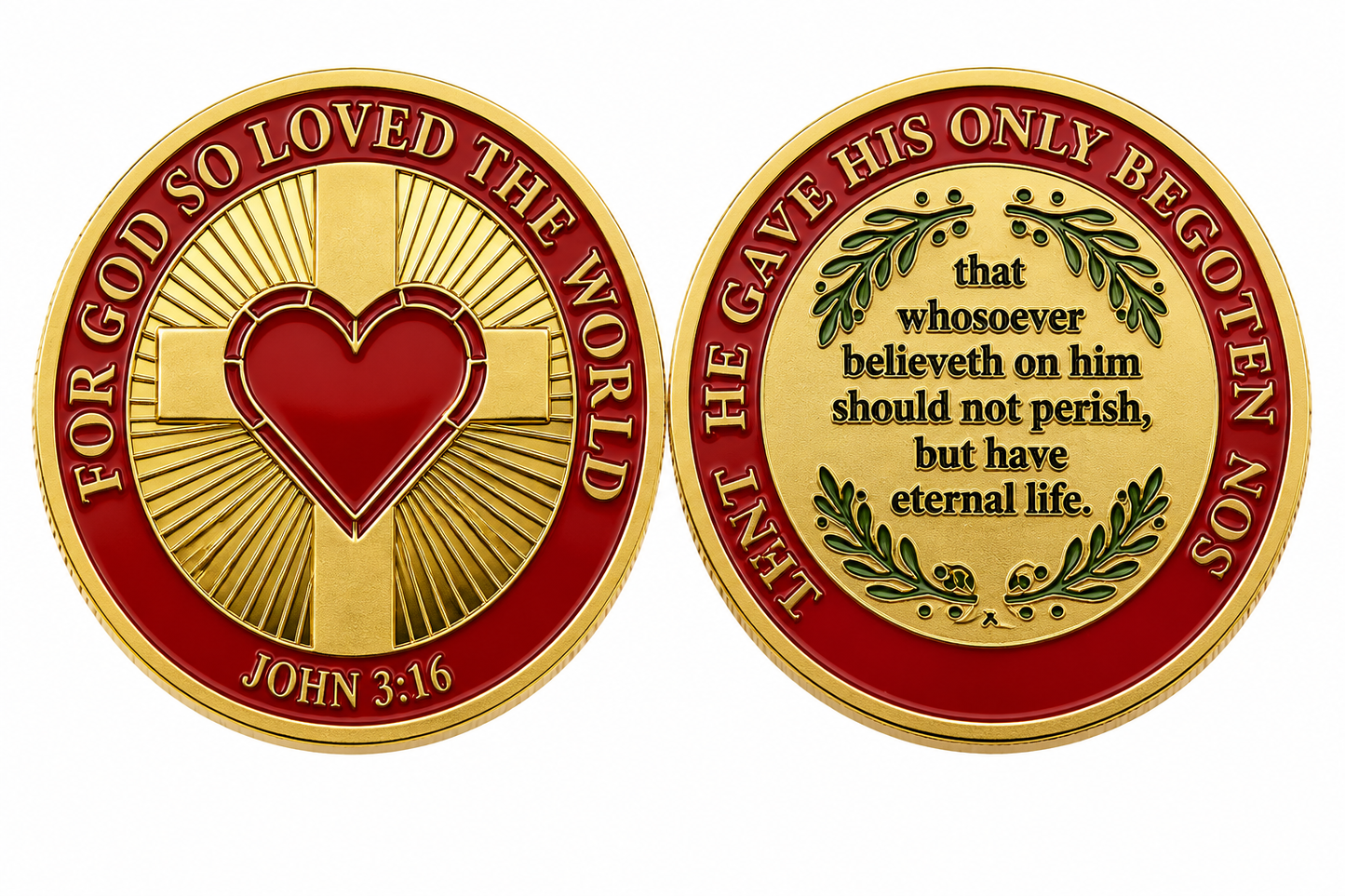 For God So Loved The World Coin | John 3:16 Christian Pocket Coin