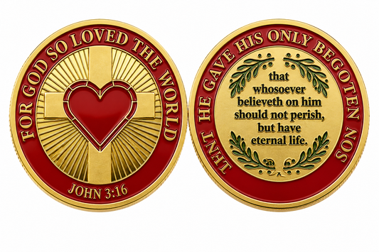 For God So Loved The World Coin | John 3:16 Christian Pocket Coin