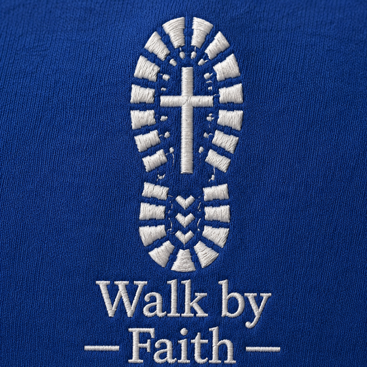 Walk By Faith Premium Embroidered Christian Shirt