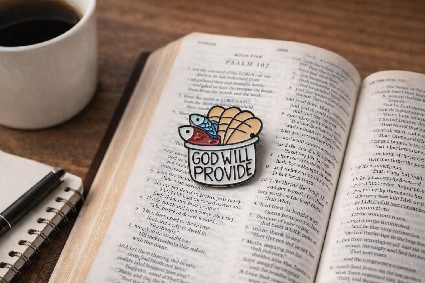 God Will Provide Enamel Pin – Christian Faith Lapel Pin