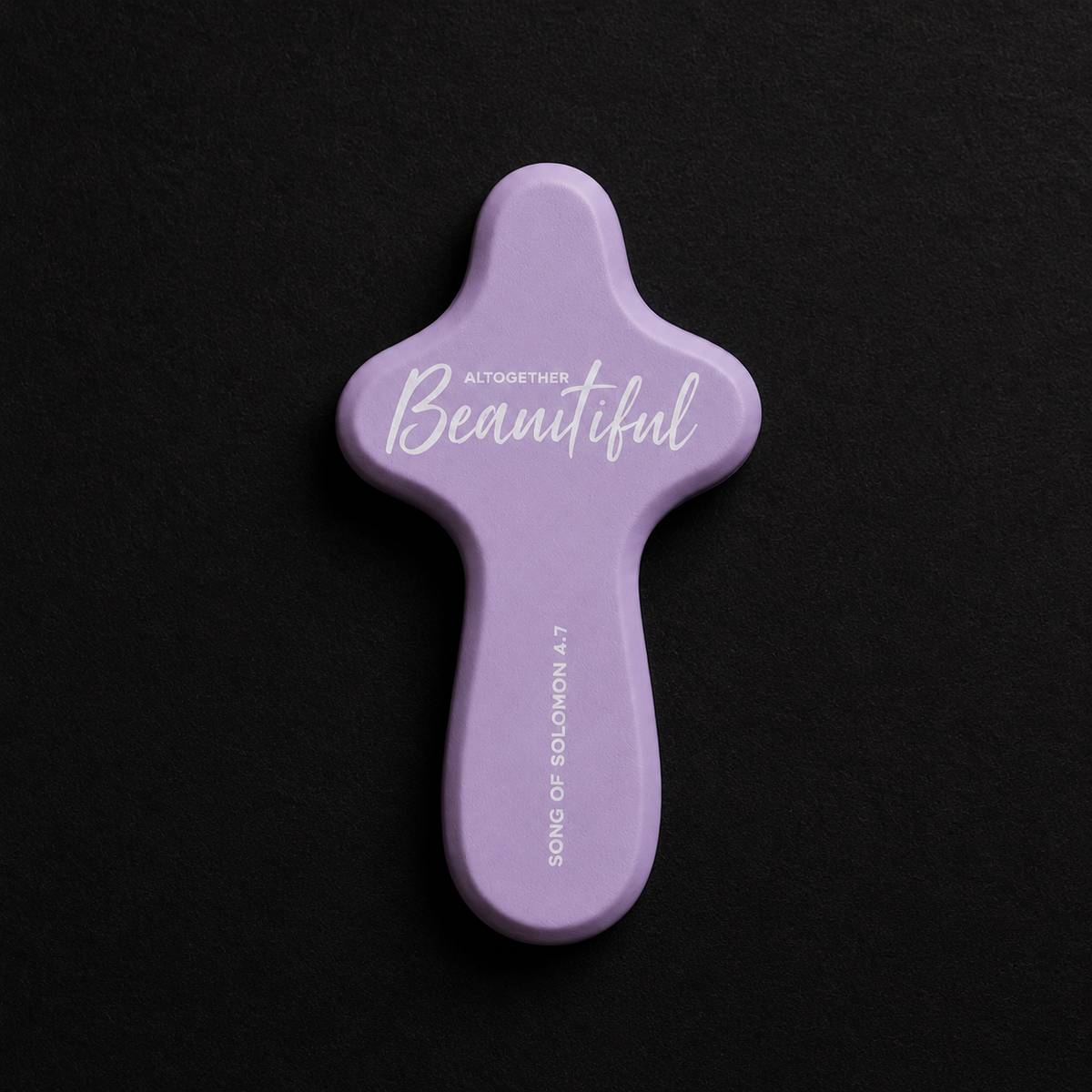 “Altogether Beautiful” Lavender Comfort Cross – Song of Solomon 4:7