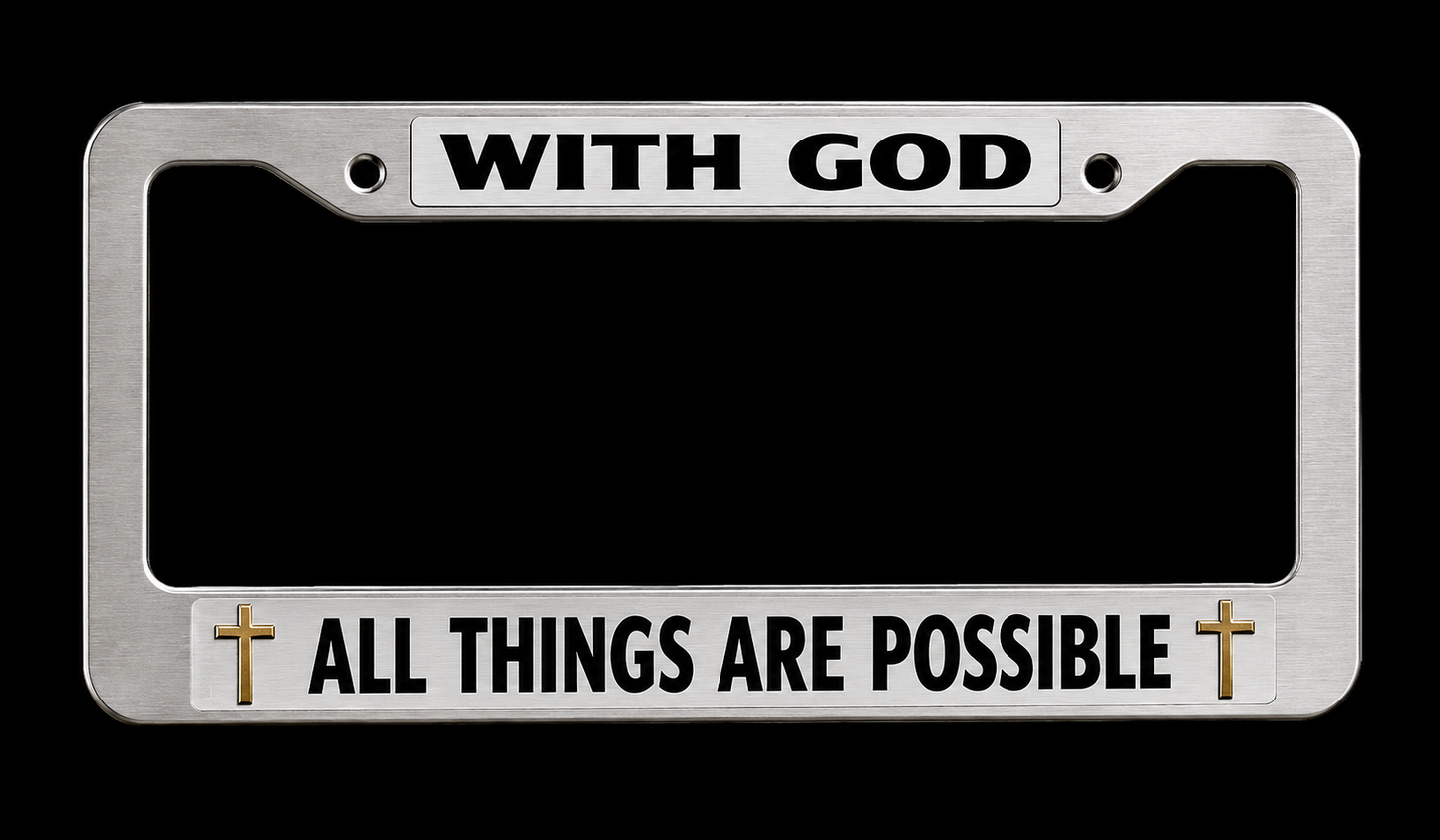 With God All Things Are Possible License Plate Frame