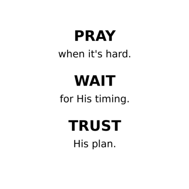 PRAY WAIT TRUST Coiled Ring