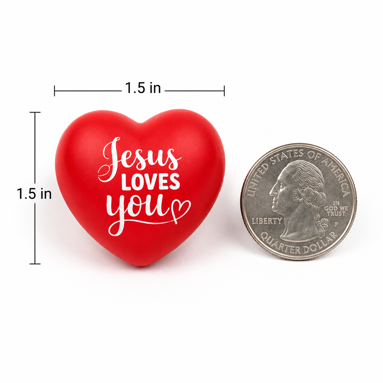 Jesus Loves You Stress Hearts – Christian Encouragement Gift