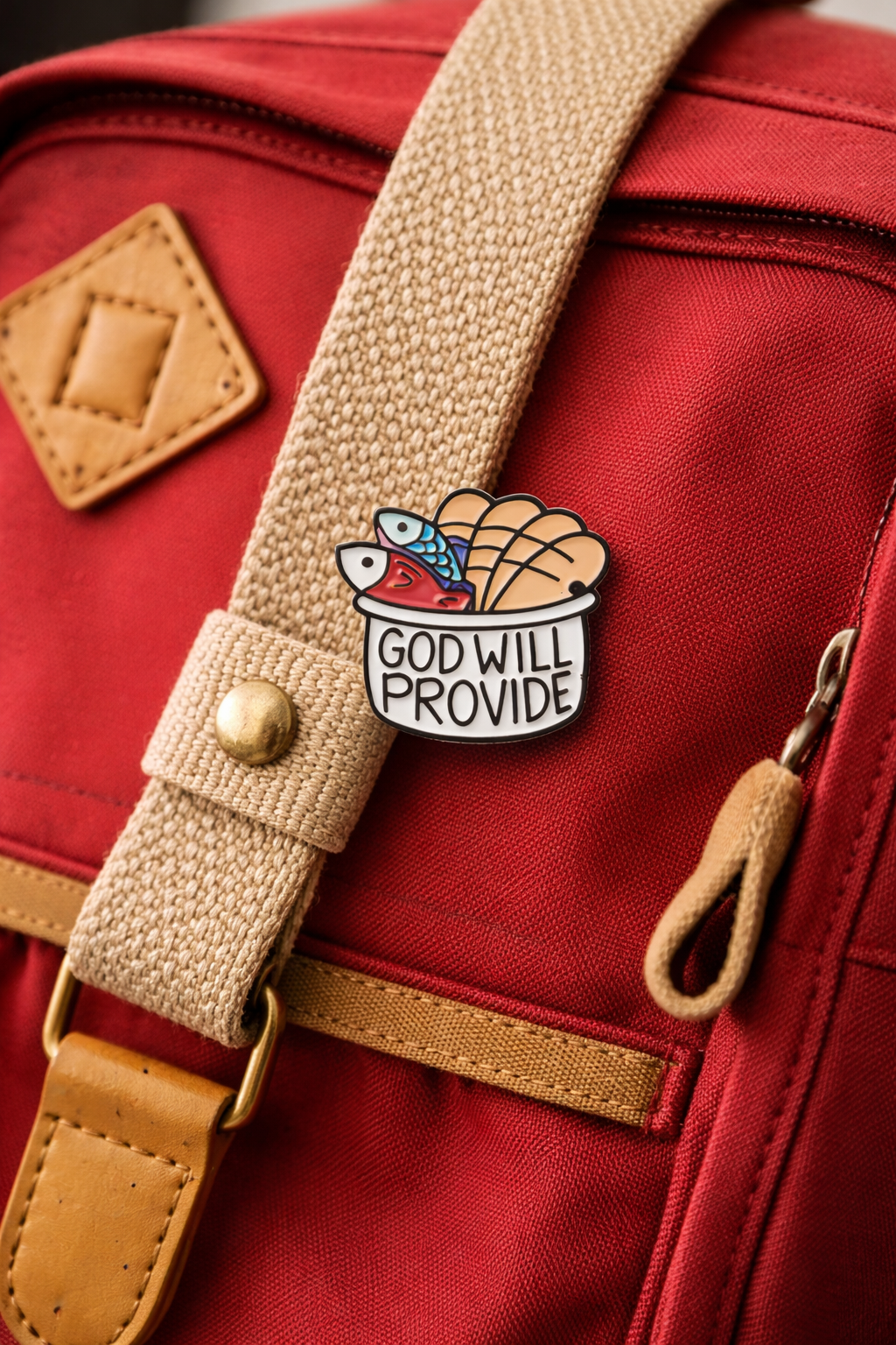 God Will Provide Enamel Pin – Christian Faith Lapel Pin