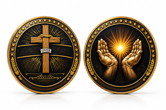 Faith Over Fear Christian Challenge Coin