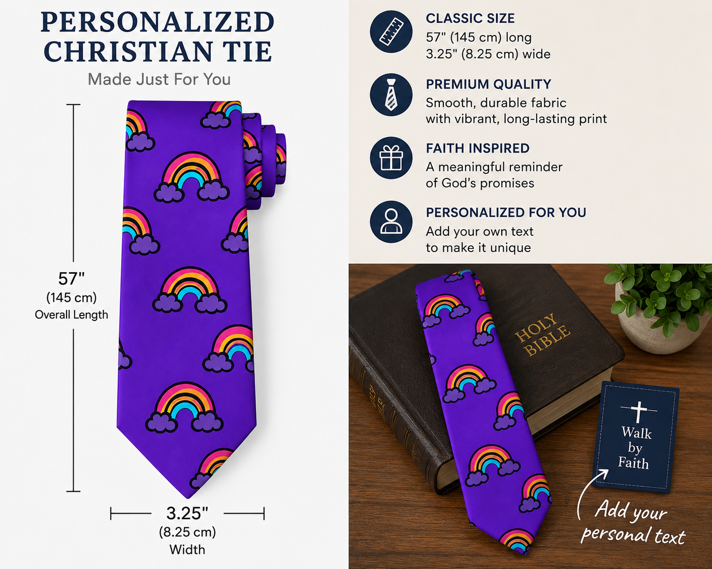 De Colores Rainbow Tie | Faith Necktie