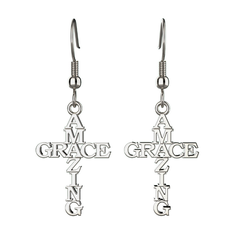 Amazing Grace Cross Pendant Necklace – Christian Jewelry