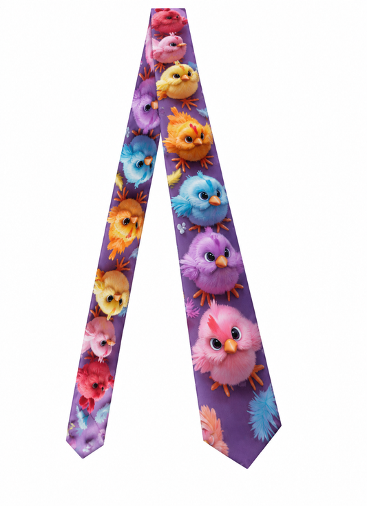 Baby Chick Necktie | Fourth Day Tie | Colorful Novelty Men's Tie