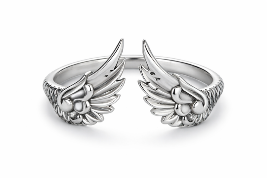 Isaiah 40:31 Inspired Angel's Wings Ring