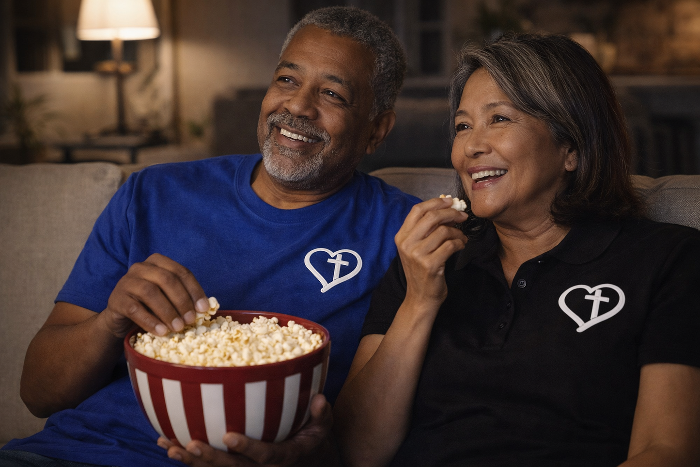 Faith Cross Heart - Premium Embroidered Christian Shirt