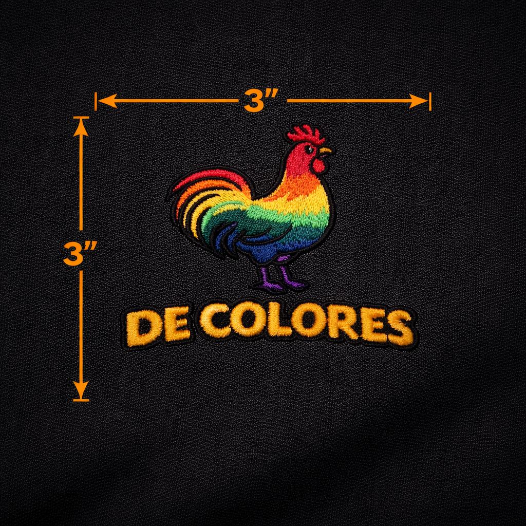 "De Colores Rooster" - Premium Embroidered Christian Shirt