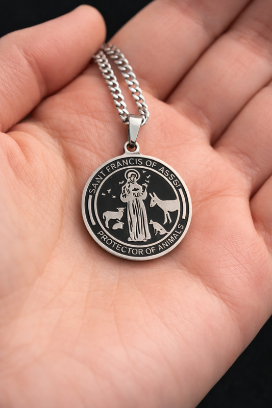 Saint Francis of Assisi Pendant Necklace - Protector of Animals