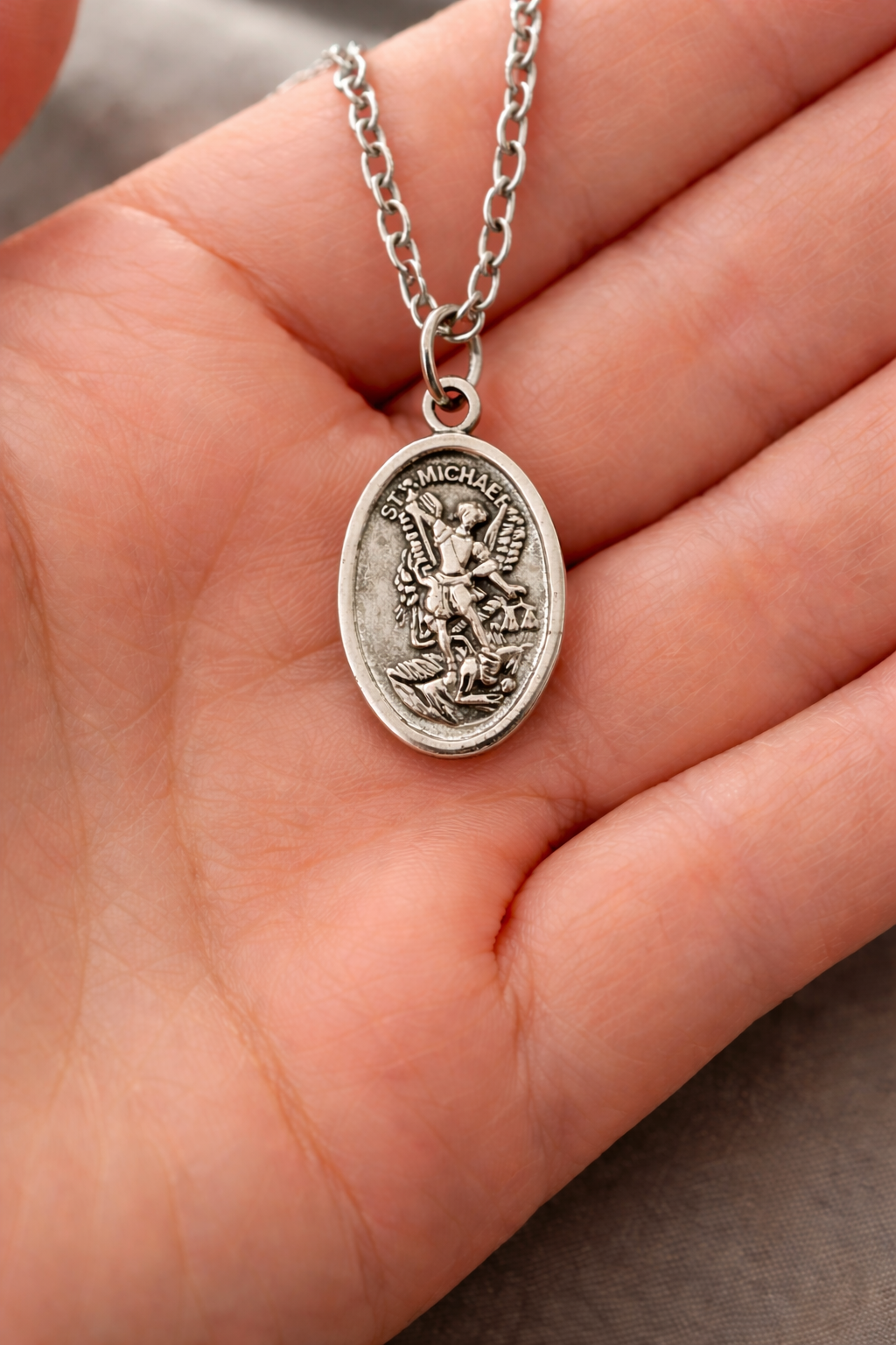 Saint Michael Medal Necklace (Small)