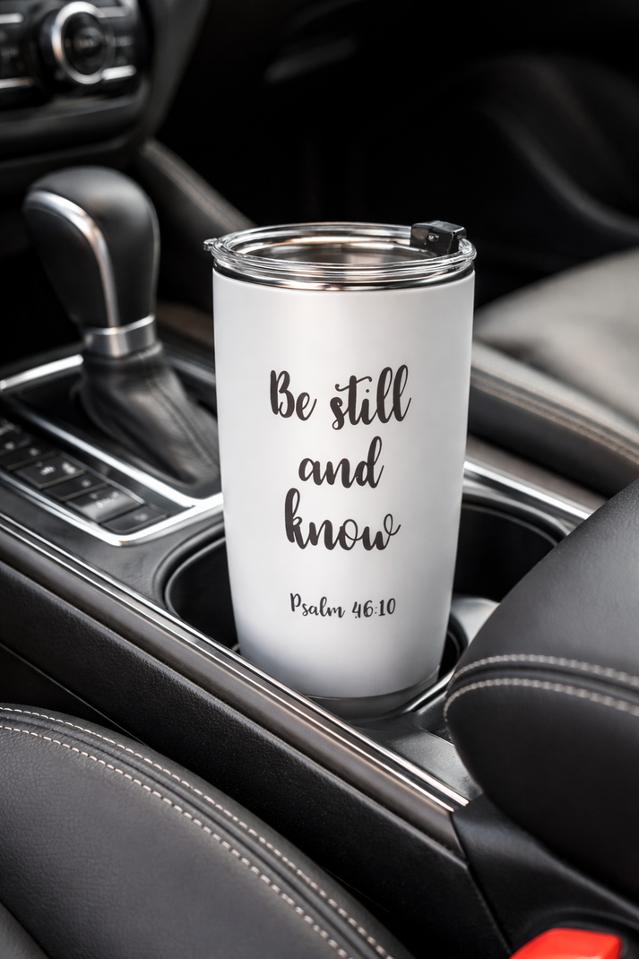 Be Still and Know – Psalm 46:10 Stainless Steel Faith Tumbler (20oz ...