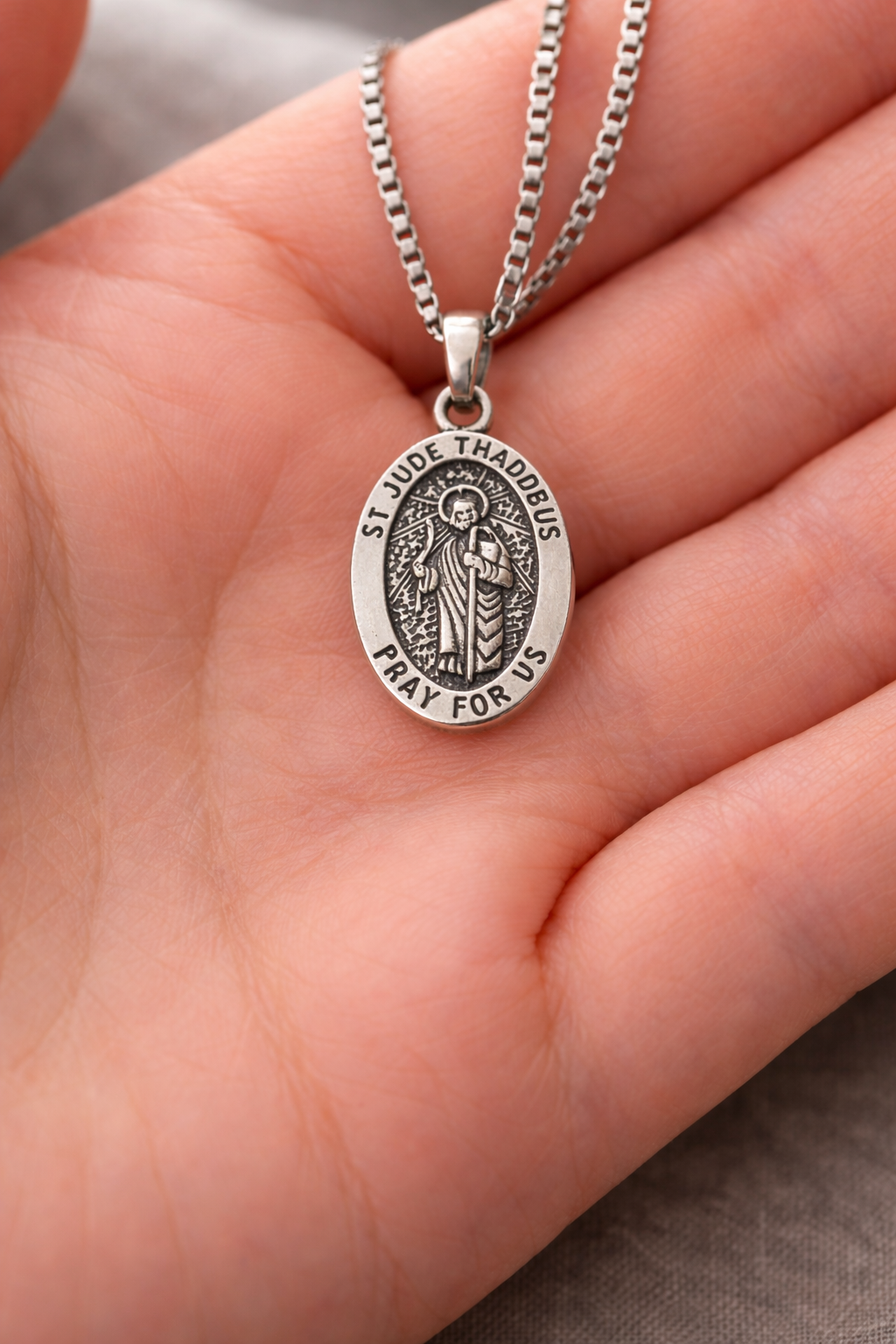 St. Jude Thaddeus Medal Necklace – Patron Saint of Hope