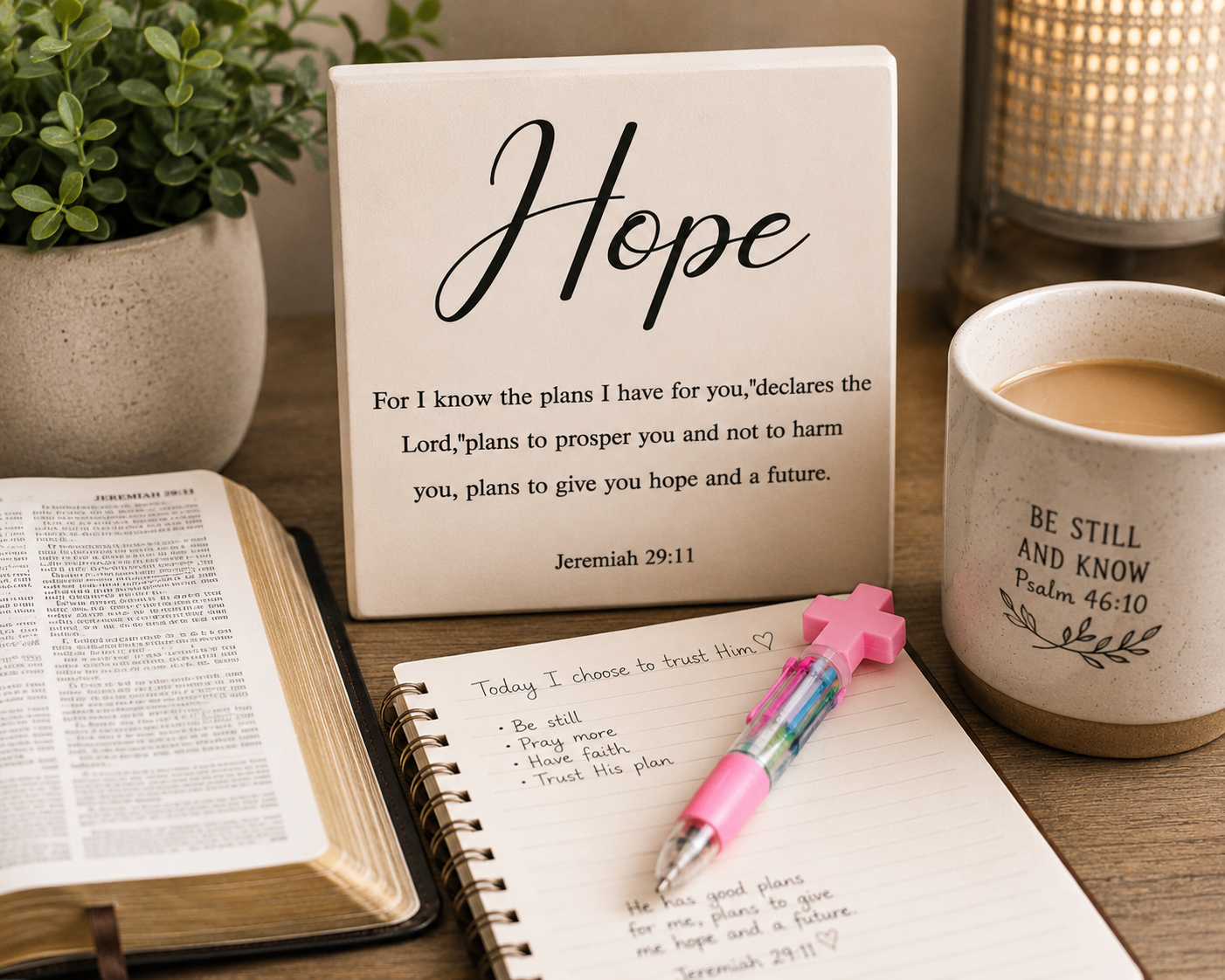 Jeremiah 29:11 Hope Plaque | Christian Inspirational Sign