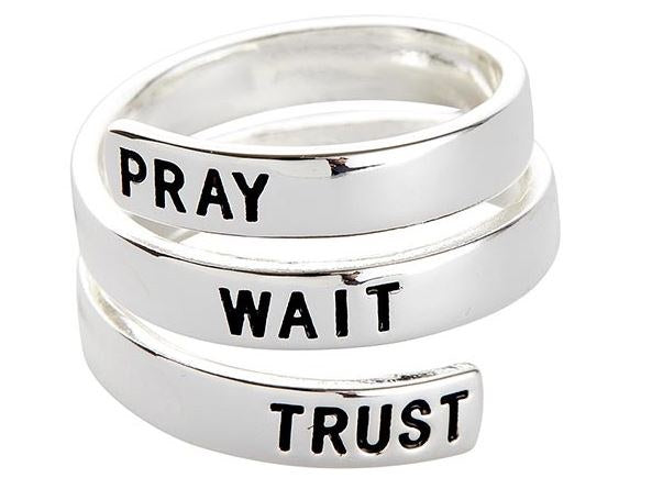 PRAY WAIT TRUST Coiled Ring