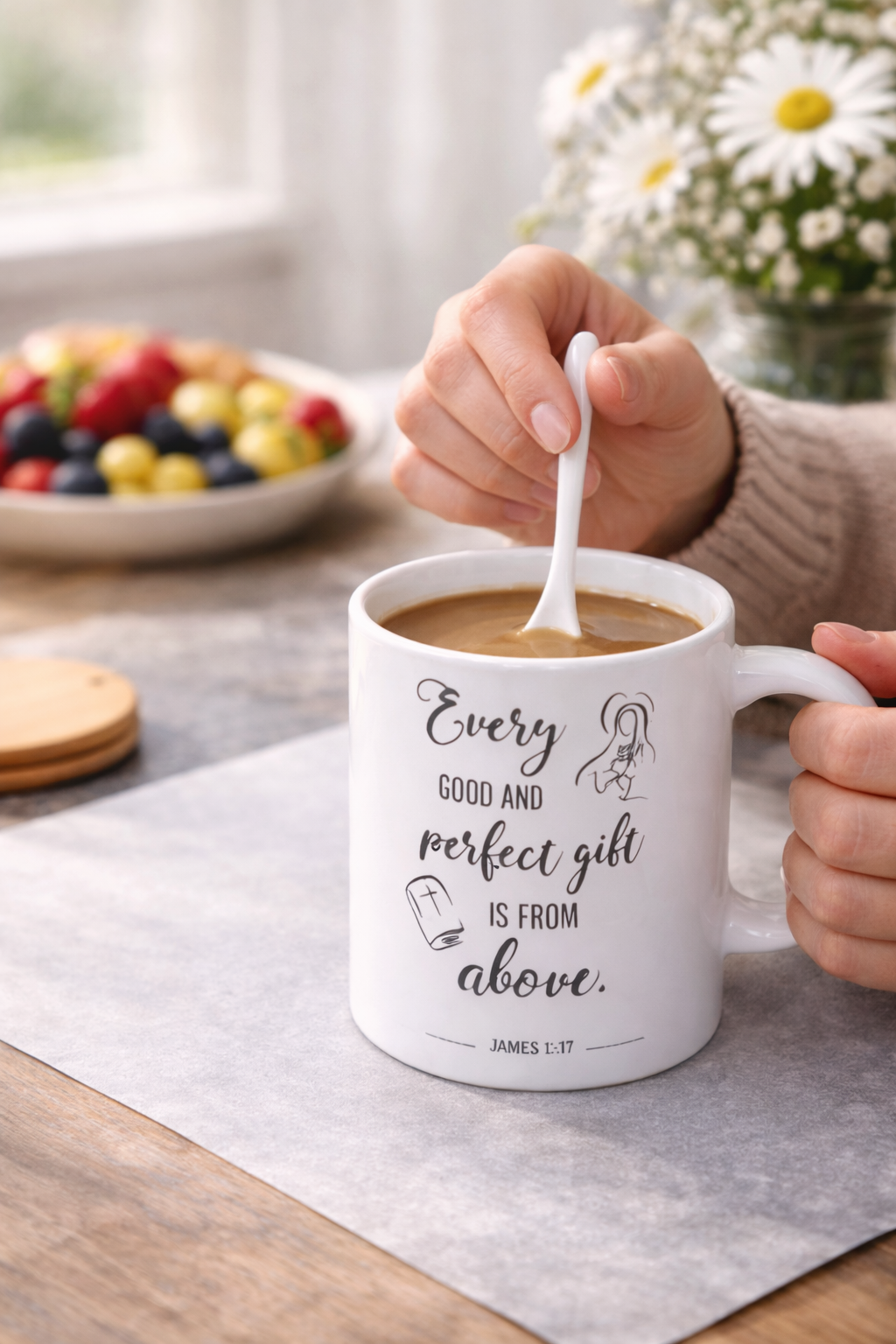 Scripture Coffee Mug – Inspirational Bible Verses